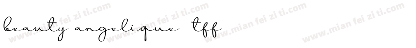 beauty angelique.tff字体转换
